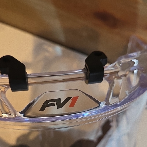 CCM Transparent Hockey Visor with Black Strap - Picture 2 of 9